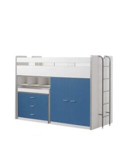 Vipack halfhoogslaper Bonny – blauw – 227x150x94,6 cm – Leen Bakker bestellen via beddenwinkel-online.nl