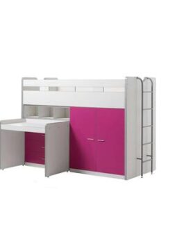 Vipack halfhoogslaper Bonny – fuchsia – 227x150x94,6 cm – Leen Bakker bestellen via beddenwinkel-online.nl