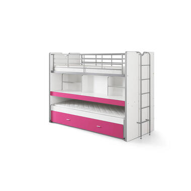 Vipack halfhoogslaper Bonny met uitschuifbaar bureau – fuchsia – 116x96x207 cm – Leen Bakker bestellen via beddenwinkel-online.nl