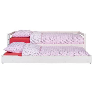 Vipack huisbed met wit dak – wit – 90×200 cm – Leen Bakker bestellen via beddenwinkel-online.nl