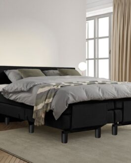 Boxspring Bed Sophia – Elektrisch – 180×210 – Incl. Hoofdbord – Zwart bestellen via beddenwinkel-online.nl