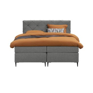 UMIX boxspring op maat Iver – lederlook cognac – 160×200 cm – Leen Bakker bestellen via beddenwinkel-online.nl