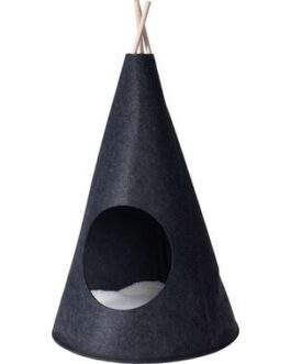 Katten tipi tent Cats – antraciet – 70x40x40 cm – Leen Bakker bestellen via beddenwinkel-online.nl