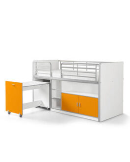 Vipack halfhoogslaper Bonny – oranje – 121x96x207 cm – Leen Bakker bestellen via beddenwinkel-online.nl