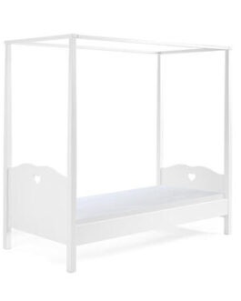 Vipack hemelbed Amori – wit – 74,5x97x211,2 cm – Leen Bakker bestellen via beddenwinkel-online.nl