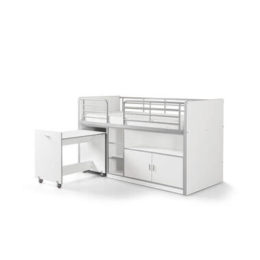 Vipack halfhoogslaper Pino met bureau – incl. kast – wit – 114x105x209,3 cm – Leen Bakker bestellen via beddenwinkel-online.nl