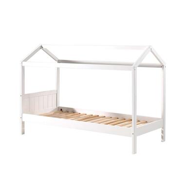 Vipack huisbed Amori met achterwand – wit – 90×200 cm – Leen Bakker bestellen via beddenwinkel-online.nl