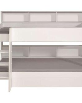 Stapelbed Leo – wit/eiken – 90×200 cm – Leen Bakker bestellen via beddenwinkel-online.nl