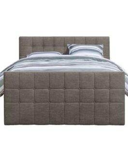 UMIX boxspring op maat Davin – elektrisch verstelbaar – stof taupe – 160×200 cm – Leen Bakker bestellen via beddenwinkel-online.nl