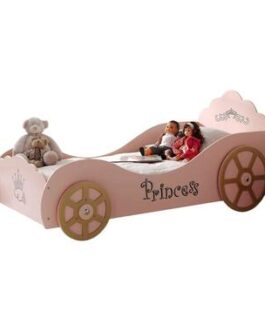 Vipack autobed Princess Pinky – roze – 90,4×106,8×210 cm – Leen Bakker bestellen via beddenwinkel-online.nl