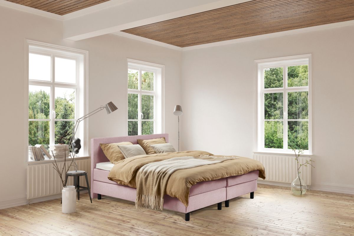 Boxspring Bed Isabella – 180×200 – Incl. Pocketmatras + Hoofdbord – Zilvergrijs bestellen via beddenwinkel-online.nl