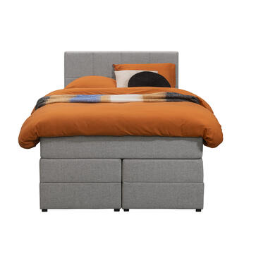 Boxspring Arendal – bruin – 90×200 cm – vierkante poot – Leen Bakker bestellen via beddenwinkel-online.nl