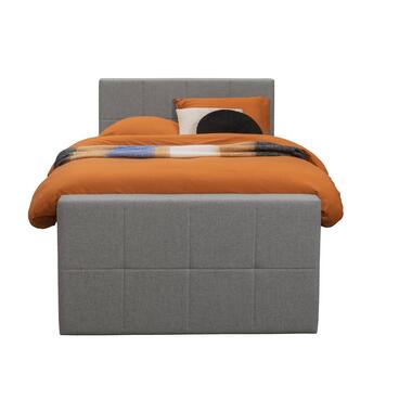 Boxspring met opbergruimte Billund – grijs – 90×200 cm – Leen Bakker bestellen via beddenwinkel-online.nl