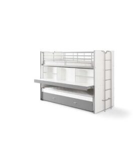 Vipack hoogslaper Bonny – zilverkleurig – 221,5×101,5×161 cm – Leen Bakker bestellen via beddenwinkel-online.nl