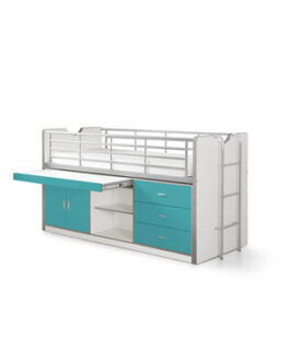 Vipack halfhoogslaper Bonny – turquoise – 207x116x96 cm – Leen Bakker bestellen via beddenwinkel-online.nl