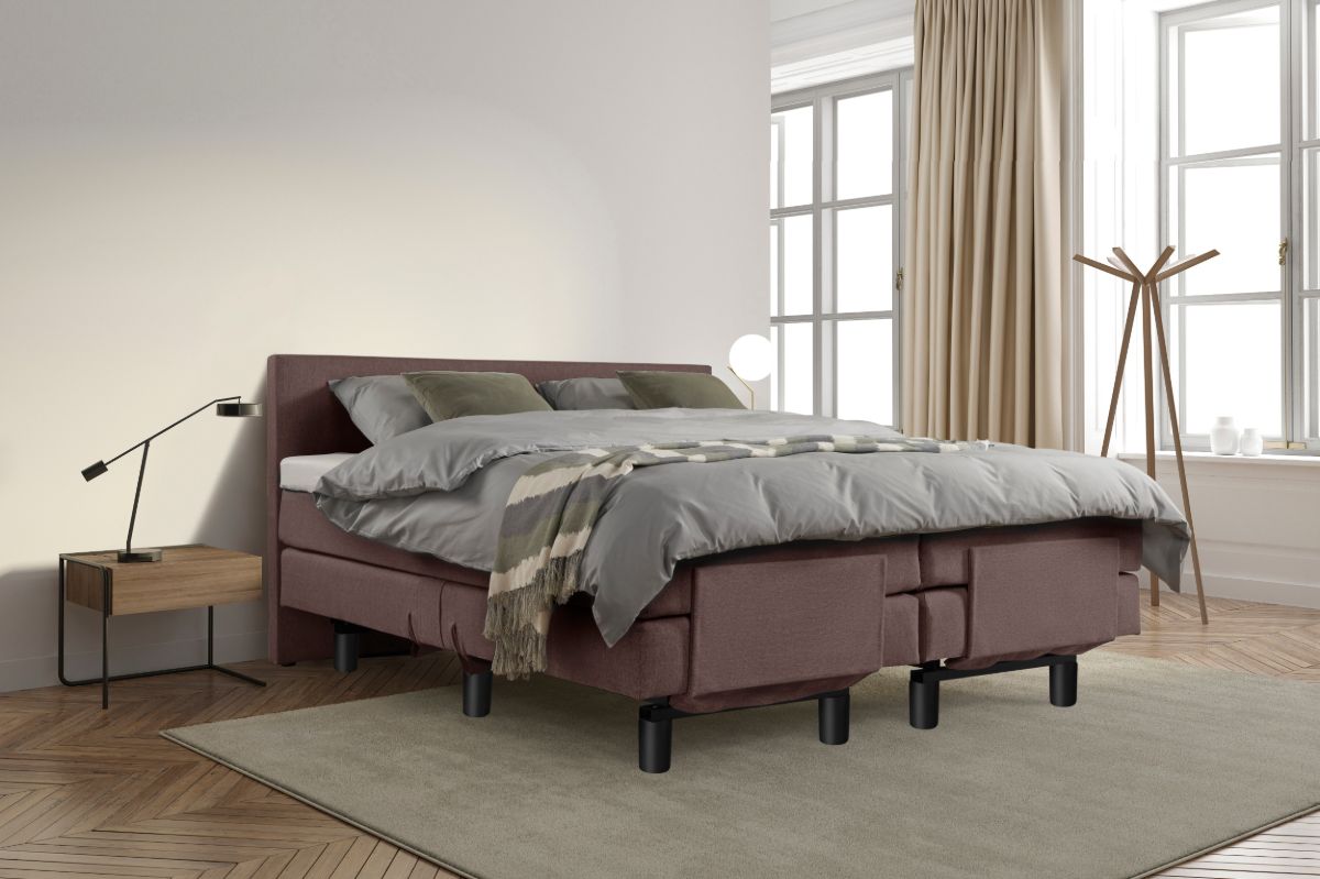 Boxspring Bed Sophia – Elektrisch – 180×200 – Incl. Hoofdbord – Blauw bestellen via beddenwinkel-online.nl