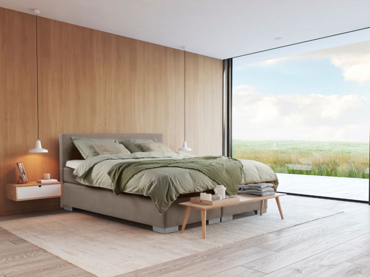 Boxspring Bed Sara – 180×200 – Incl. Pocketmatras + Hoofdbord – Zilvergrijs bestellen via beddenwinkel-online.nl