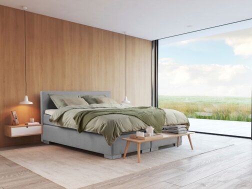Boxspring Bed Sara – 140×200 – Incl. Pocketmatras + Hoofdbord – Groen bestellen via beddenwinkel-online.nl