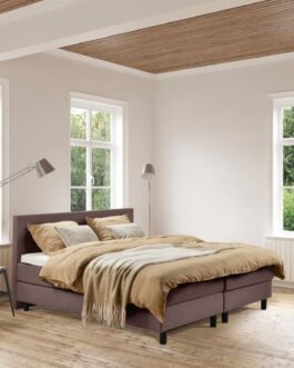 Boxspring Bed Isabella – 160×200 – Incl. Pocketmatras + Hoofdbord – Bruin bestellen via beddenwinkel-online.nl