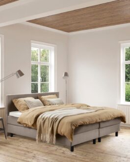 Boxspring Bed Isabella – 180×220 – Incl. Pocketmatras + Hoofdbord – Skai Taupe Boxspring Bed Isabella – 180×220 – Incl. Pocketmatras + Hoofdbord – Skai Taupe bestellen via beddenwinkel-online.nl