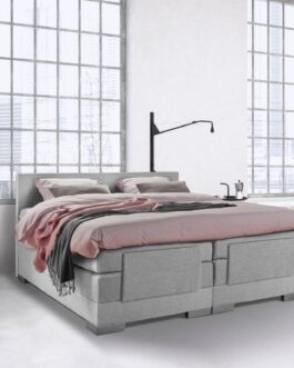 Boxspring Bed Julia – Elektrisch – 140×200 – Incl. Hoofdbord – Zilvergrijs Boxspring Bed Julia – Elektrisch – 140×200 – Incl. Hoofdbord – Zilvergrijs bestellen via beddenwinkel-online.nl