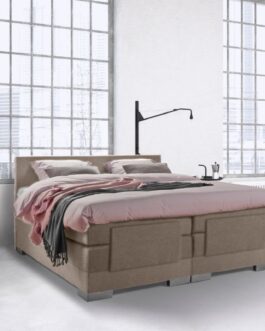 Boxspring Bed Julia – Elektrisch – 160×200 – Incl. Hoofdbord – Skai Taupe Boxspring Bed Julia – Elektrisch – 160×200 – Incl. Hoofdbord – Skai Taupe bestellen via beddenwinkel-online.nl