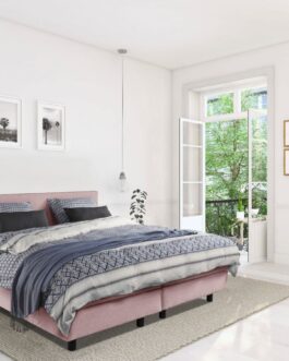 Boxspring Bed Mila – 140×200 – Incl. Pocketmatras + Hoofdbord – Oud roze Boxspring Bed Mila – 140×200 – Incl. Pocketmatras + Hoofdbord – Oud roze bestellen via beddenwinkel-online.nl