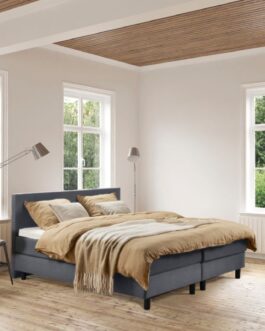 Boxspring Bed Isabella – 140×210 – Incl. Pocketmatras + Hoofdbord – Skai Antraciet Boxspring Bed Isabella – 140×210 – Incl. Pocketmatras + Hoofdbord – Skai Antraciet bestellen via beddenwinkel-online.nl