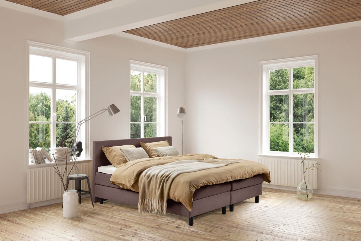 Boxspring Bed Isabella – 160×220 – Incl. Pocketmatras + Hoofdbord – Bruin Boxspring Bed Isabella – 160×220 – Incl. Pocketmatras + Hoofdbord – Bruin bestellen via beddenwinkel-online.nl