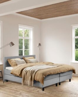 Boxspring Bed Isabella – 160×210 – Incl. Pocketmatras + Hoofdbord – Zilvergrijs Boxspring Bed Isabella – 160×210 – Incl. Pocketmatras + Hoofdbord – Zilvergrijs bestellen via beddenwinkel-online.nl